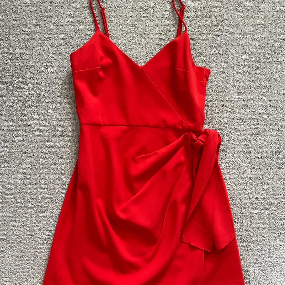 French Connection Red Wrap Sundress